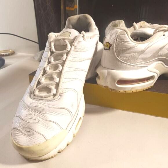 Nike Men's Air Max Plus Tn Triple White AJ2029-100 10.5 - Picture 1 of 16